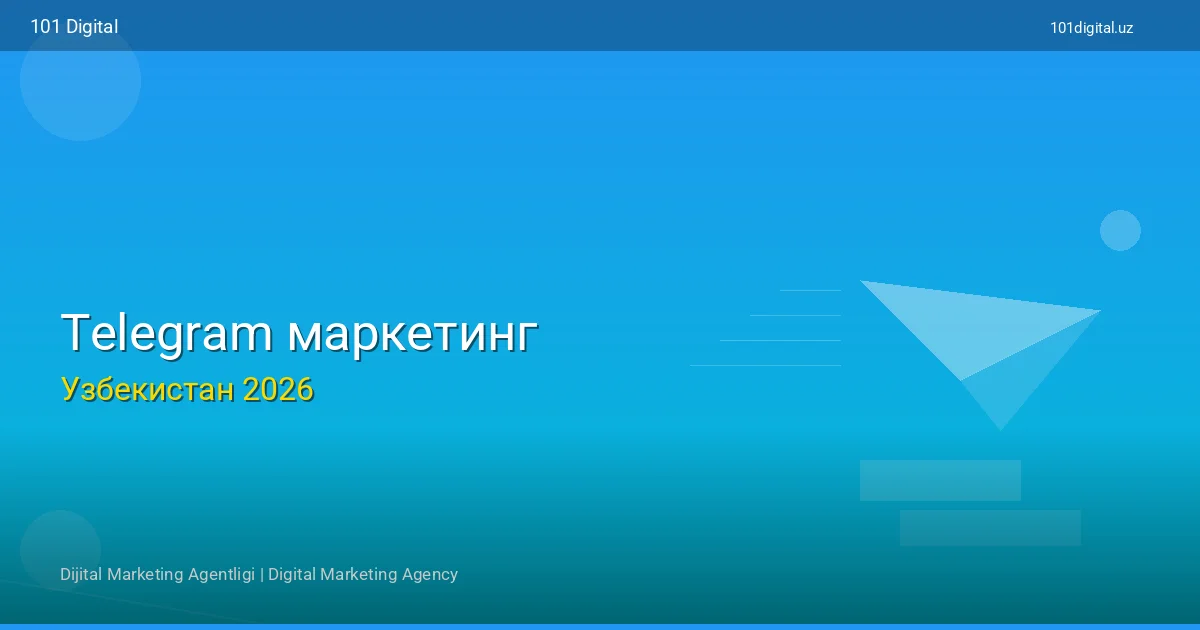 Telegram маркетинг — 101 Digital | 2026